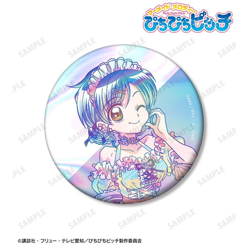 『ぴちぴちピッチ』描き下ろし 宝生 波音 メイドver. Ani-Art clear label 75mmオーロラ缶バッジ【202606再販】