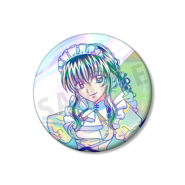 『ぴちぴちピッチ』描き下ろし 洞院 リナ メイドver. Ani-Art clear label 75mmオーロラ缶バッジ