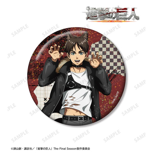 『進撃の巨人』描き下ろし エレン 狼男ver. 75mmホログラム缶バッジ【202605再販】