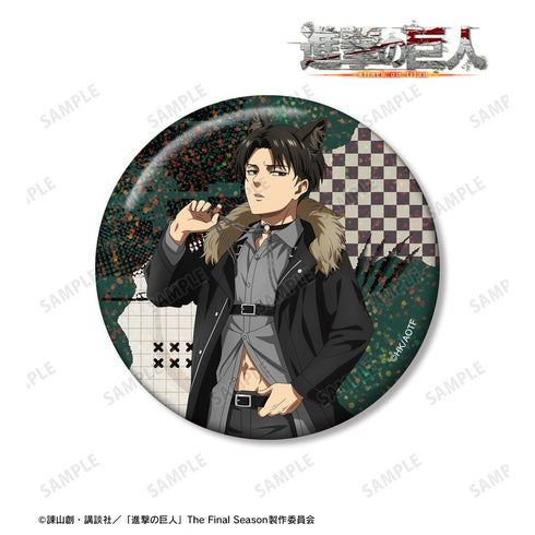 『進撃の巨人』描き下ろし リヴァイ 狼男ver. 75mmホログラム缶バッジ