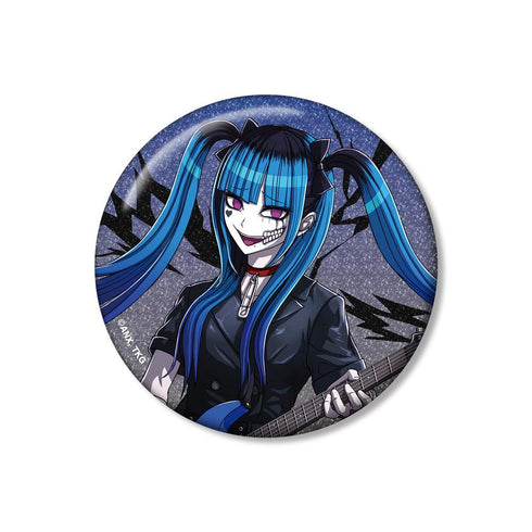 『HUNDRED LINE -最終防衛学園-』描き下ろし 飴宮怠美 ロックバンドver. 75mmグリッター缶バッジ