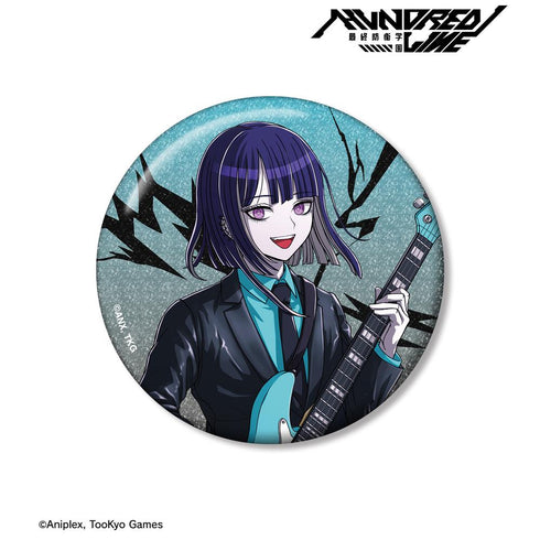 『HUNDRED LINE -最終防衛学園-』描き下ろし 九十九今馬 ロックバンドver. 75mmグリッター缶バッジ【202602再販】