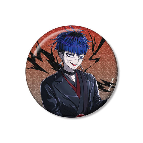 『HUNDRED LINE -最終防衛学園-』描き下ろし 面影歪 ロックバンドver. 75mmグリッター缶バッジ