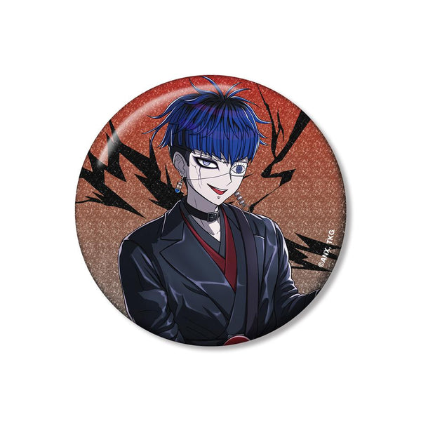 『HUNDRED LINE -最終防衛学園-』描き下ろし 面影歪 ロックバンドver. 75mmグリッター缶バッジ