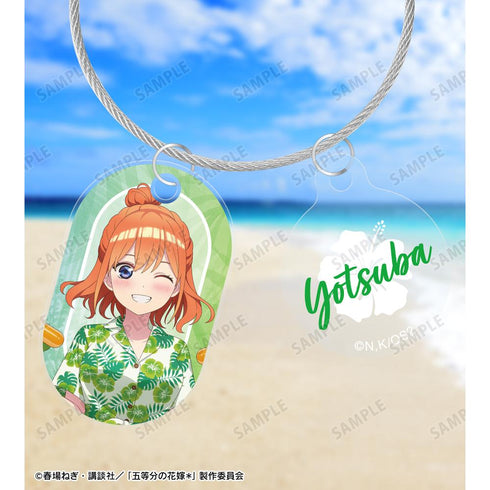 『五等分の花嫁*』描き下ろし 中野四葉 アロハシャツver. 2連ワイヤーアクリルキーホルダー