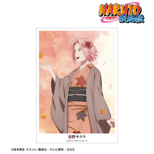 『NARUTO-ナルト- 疾風伝』描き下ろし 春野サクラ 秋の歩みver. A3マット加工ポスター