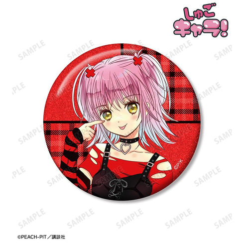 『しゅごキャラ!』PEACH-PIT先生 描き下ろし 日奈森 あむ ゴスパンクver. 75mmグリッター缶バッジ