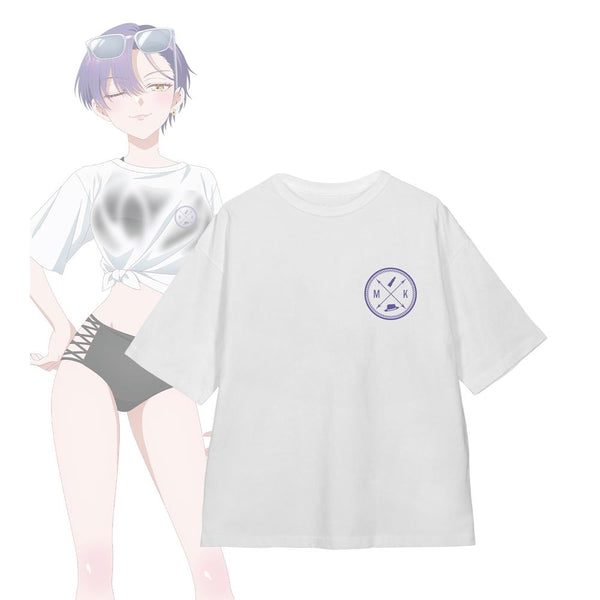 『帝乃三姉妹は案外、チョロい。』描き下ろしイラスト 帝乃 一輝 ビーチデートver. 着用BIGシルエットTシャツユニセックス
