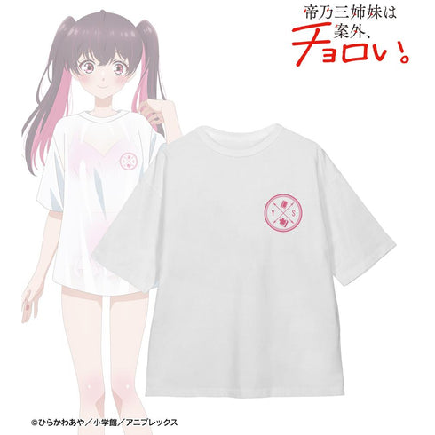 『帝乃三姉妹は案外、チョロい。』描き下ろしイラスト 矢乙女 桜 ビーチデートver. 着用BIGシルエットTシャツユニセックス