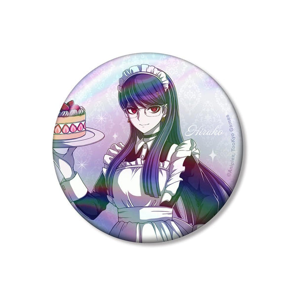 『HUNDRED LINE -最終防衛学園-』描き下ろし 雫原比留子 メイドver. 75mmオーロラ缶バッジ