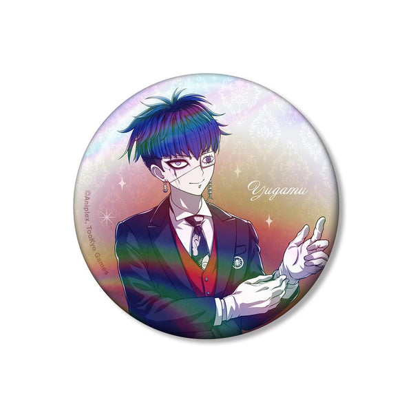 『HUNDRED LINE -最終防衛学園-』描き下ろし 面影歪 執事ver. 75mmオーロラ缶バッジ