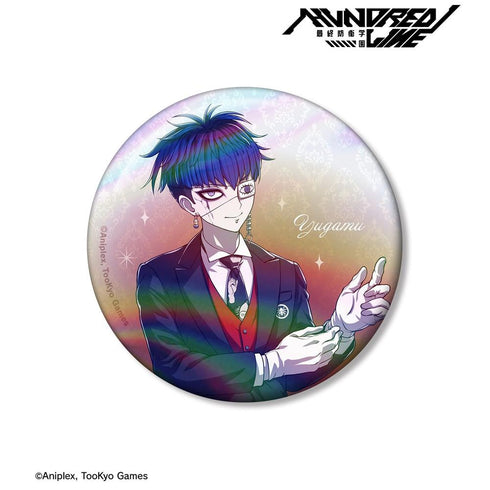 『HUNDRED LINE -最終防衛学園-』描き下ろし 面影歪 執事ver. 75mmオーロラ缶バッジ【202606再販】