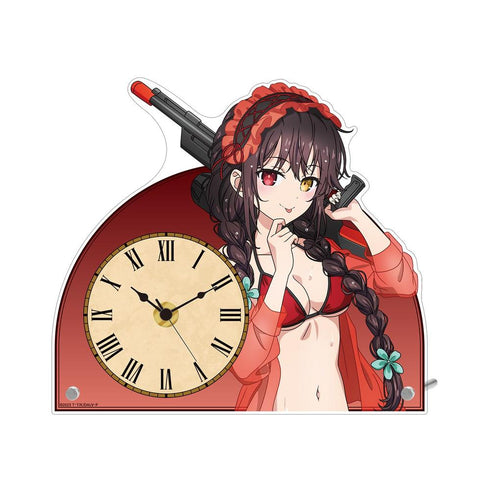 《约会大作战V》全新绘制 时崎狂三 “约会大度假”版 亚克力立牌时钟【202604再版】
