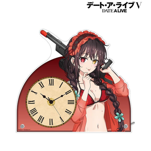 《约会大作战V》全新绘制 时崎狂三 “约会大度假”版 亚克力立牌时钟【202604再版】