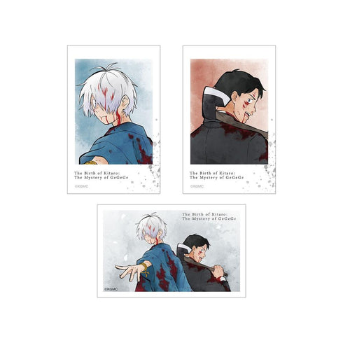 "The Birth of Kitaro: The Mystery of Gegege" Original Art: Kitaro's Father & Mizuki – "Father's Fighting Back" Ver. 3-Card Set