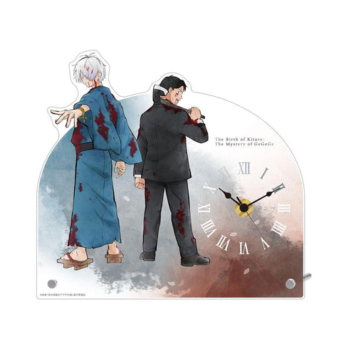 『鬼太郎誕生 ゲゲゲの謎』描き下ろし 鬼太郎の父&水木 戦う父の背中ver. アクリルスタンド時計