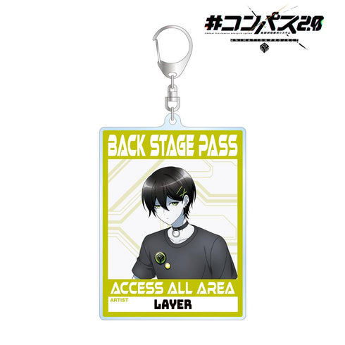 『#コンパス2.0 戦闘摂理解析システム』描き下ろし 零夜 ロックバンドver. バックステージパス風BIGアクリルキーホルダー