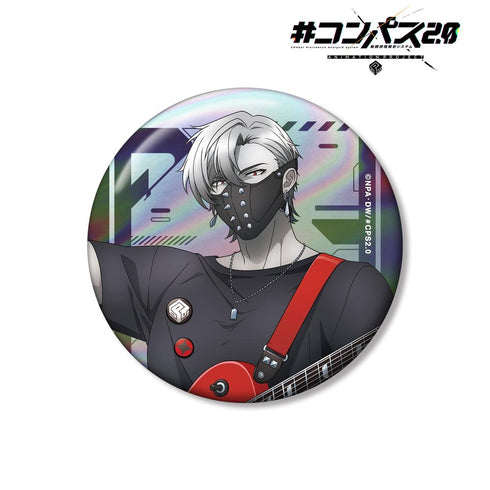 『#コンパス2.0 戦闘摂理解析システム』描き下ろし 13(サーティーン) ロックバンドver. 75mmオーロラ缶バッジ