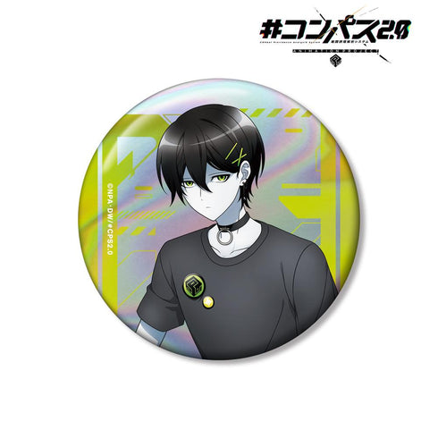『#コンパス2.0 戦闘摂理解析システム』描き下ろし 零夜 ロックバンドver. 75mmオーロラ缶バッジ