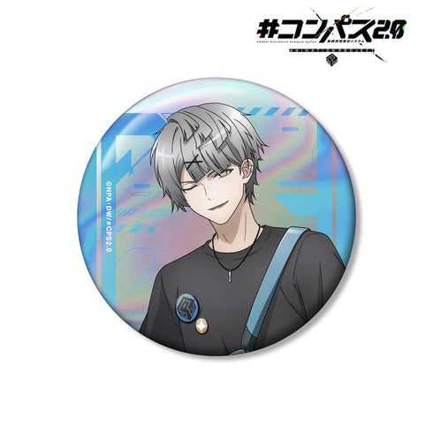 『#コンパス2.0 戦闘摂理解析システム』描き下ろし アダム ロックバンドver. 75mmオーロラ缶バッジ