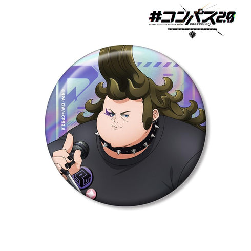『#コンパス2.0 戦闘摂理解析システム』描き下ろし ピエール77世 ロックバンドver. 75mmオーロラ缶バッジ
