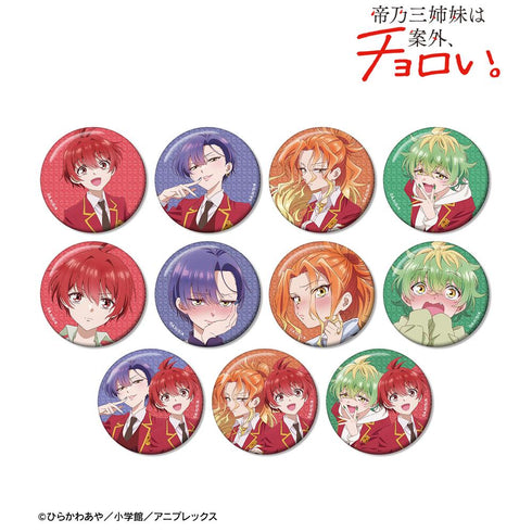 『帝乃三姉妹は案外、チョロい。』トレーディンググリッター缶バッジ(単位/BOX)