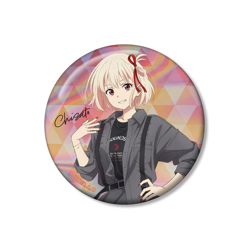 『リコリス・リコイル』meagratiaコラボ 描き下ろし 錦木千束 75mmオーロラ缶バッジ【202603再販】