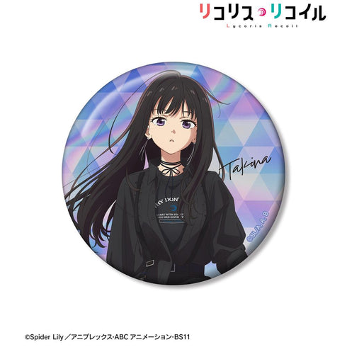 『リコリス・リコイル』meagratiaコラボ 描き下ろし 井ノ上たきな 75mmオーロラ缶バッジ