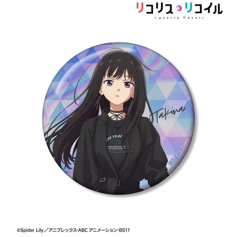 『リコリス・リコイル』meagratiaコラボ 描き下ろし 井ノ上たきな 75mmオーロラ缶バッジ【202603再販】