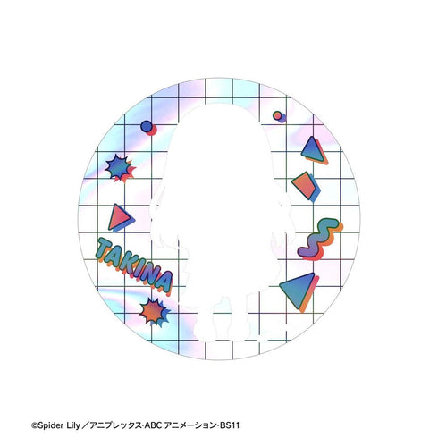 『リコリス・リコイル』meagratiaコラボ 井ノ上たきな ちびキャラ 75mmオーロラ缶バッジ ver.A【202603再販】