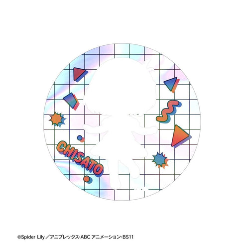 『リコリス・リコイル』meagratiaコラボ 錦木千束 ちびキャラ 75mmオーロラ缶バッジ ver.B【202603再販】