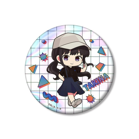 『リコリス・リコイル』meagratiaコラボ 井ノ上たきな ちびキャラ 75mmオーロラ缶バッジ ver.B【202603再販】