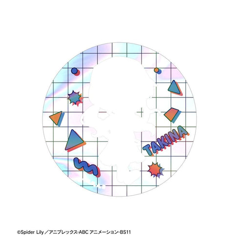 『リコリス・リコイル』meagratiaコラボ 井ノ上たきな ちびキャラ 75mmオーロラ缶バッジ ver.B【202603再販】
