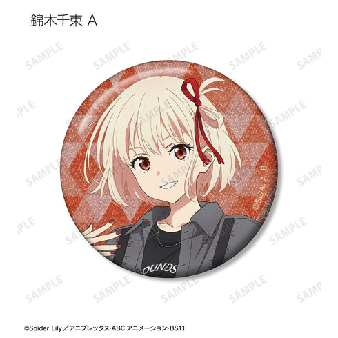 『リコリス・リコイル』meagratiaコラボ 描き下ろし&ちびキャラ トレーディンググリッター缶バッジ(単位/BOX)