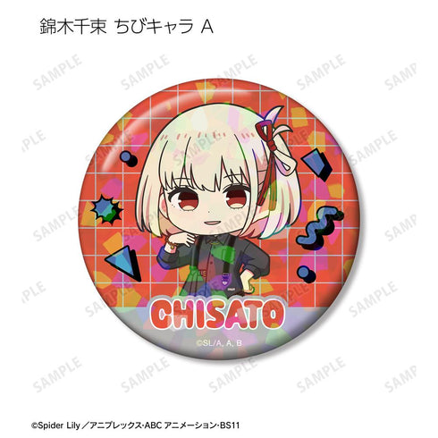 『リコリス・リコイル』meagratiaコラボ 描き下ろし&ちびキャラ トレーディングホログラム缶バッジ(単位/BOX)