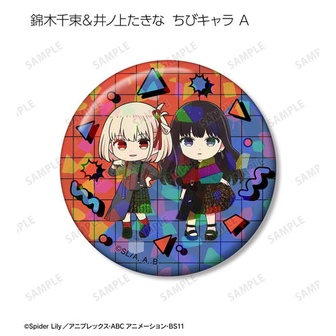 『リコリス・リコイル』meagratiaコラボ 描き下ろし&ちびキャラ トレーディングホログラム缶バッジ(単位/BOX)