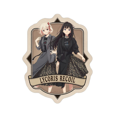 『リコリス・リコイル』meagratiaコラボ 描き下ろし 錦木千束&井ノ上たきな ダイカットステッカー