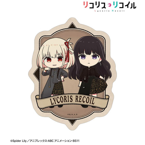 『リコリス・リコイル』meagratiaコラボ 錦木千束&井ノ上たきな ちびキャラ ダイカットステッカー ver.A