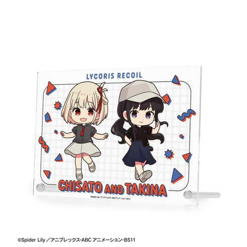 『リコリス・リコイル』meagratiaコラボ 錦木千束&井ノ上たきな ちびキャラ A5アクリルパネル ver.B