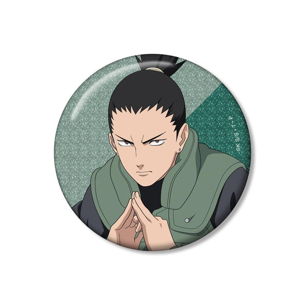 『NARUTO-ナルト- 疾風伝』描き下ろし 奈良シカマル 木の上での戦闘ver. 75mmグリッター缶バッジ