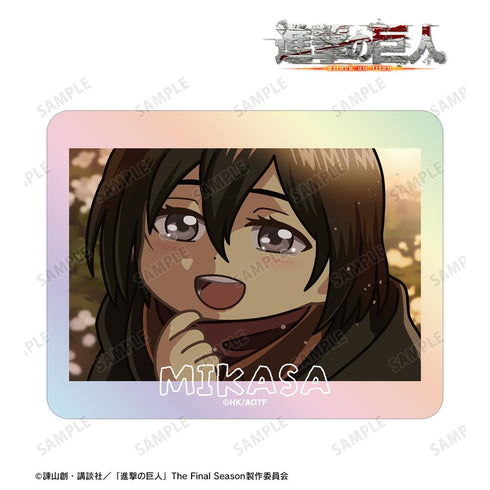 『進撃の巨人』ミカサ ゆるコマ オーロラステッカー