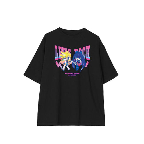 『New PANTY & STOCKING with GARTERBELT』F*Kaoriさんイラスト パンティ&ストッキング ロックver. BIGシルエットTシャツユニセックス【202607再販】