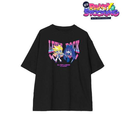 『New PANTY & STOCKING with GARTERBELT』F*Kaoriさんイラスト パンティ&ストッキング ロックver. BIGシルエットTシャツユニセックス【202607再販】