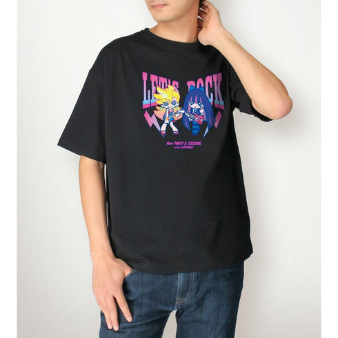 『New PANTY & STOCKING with GARTERBELT』F*Kaoriさんイラスト パンティ&ストッキング ロックver. BIGシルエットTシャツユニセックス【202607再販】