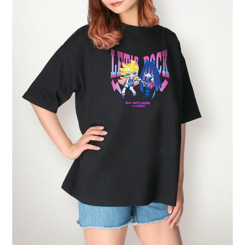 『New PANTY & STOCKING with GARTERBELT』F*Kaoriさんイラスト パンティ&ストッキング ロックver. BIGシルエットTシャツユニセックス【202607再販】
