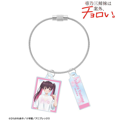 『帝乃三姉妹は案外、チョロい。』描き下ろし 矢乙女 桜 ビーチデートver. 2連ワイヤーアクリルキーホルダー ver.A