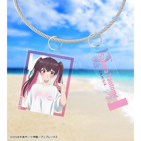 『帝乃三姉妹は案外、チョロい。』描き下ろし 矢乙女 桜 ビーチデートver. 2連ワイヤーアクリルキーホルダー ver.A
