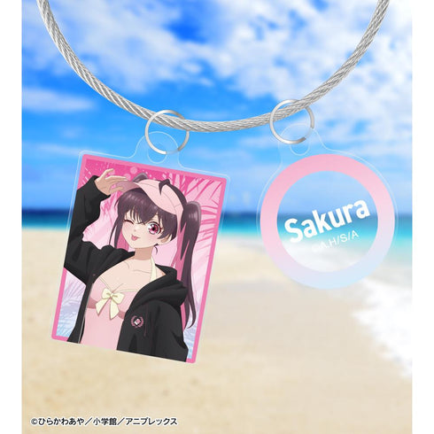 『帝乃三姉妹は案外、チョロい。』描き下ろし 矢乙女 桜 ビーチデートver. 2連ワイヤーアクリルキーホルダー ver.B