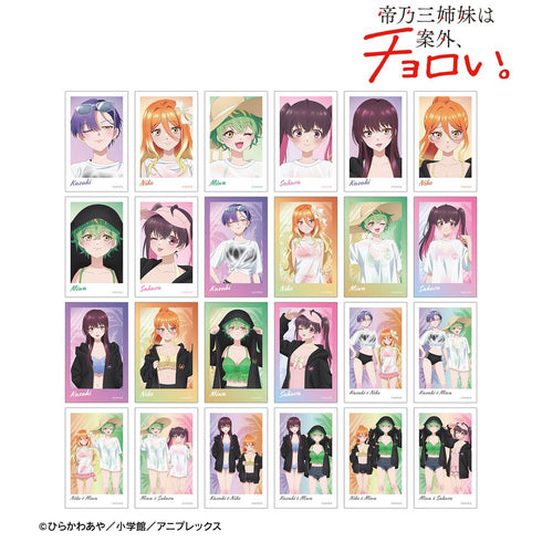 『帝乃三姉妹は案外、チョロい。』描き下ろし ビーチデートver. トレーディングインスタントカメラ風イラストカード(単位/BOX)