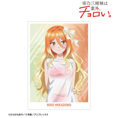 『帝乃三姉妹は案外、チョロい。』描き下ろし 帝乃 二琥 ビーチデートver. A3マット加工ポスター ver.A